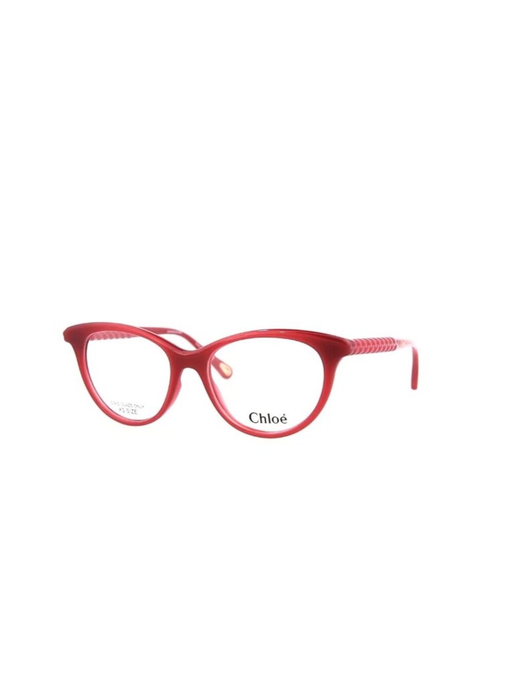 New Chloé Women's Eyeglasses Cat Eye Bio Injection Frame Orange Orange